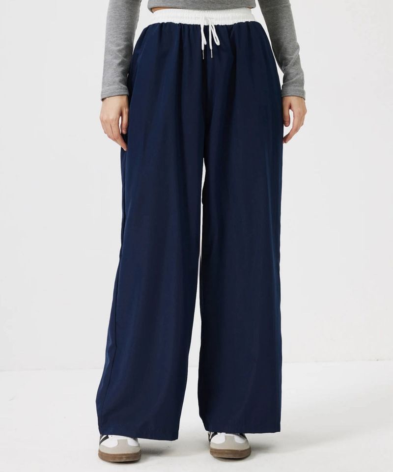 Navy Wide Leg Pants