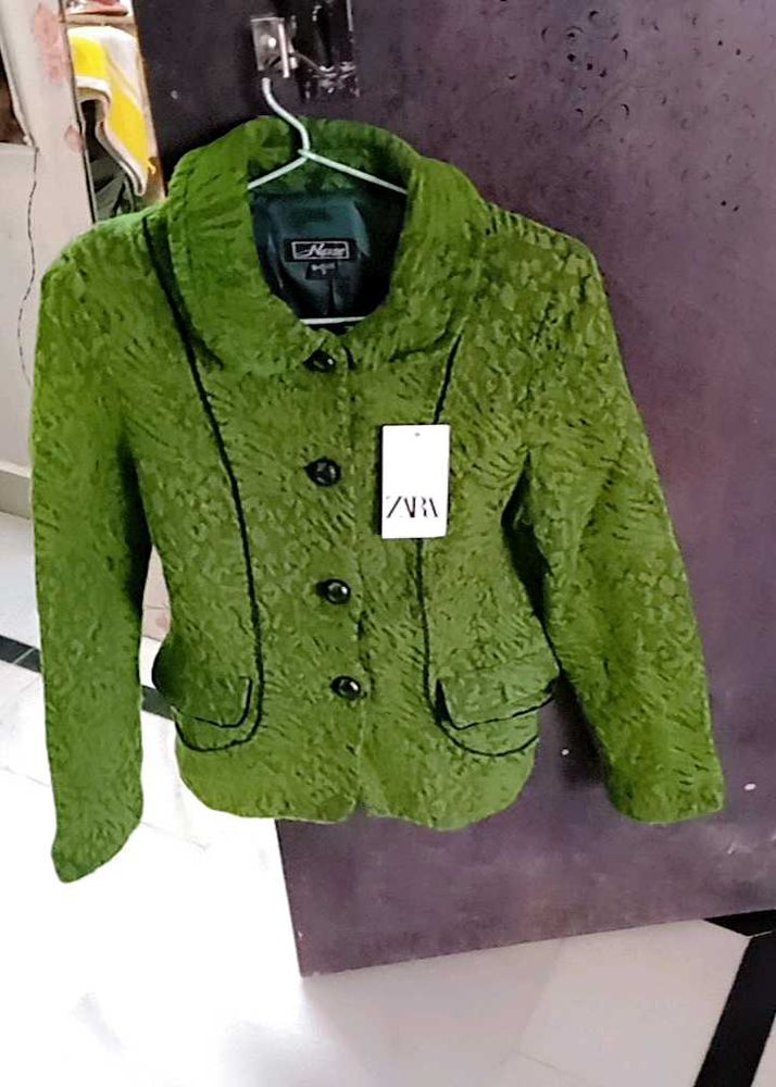 Zara Textured Green Jacket