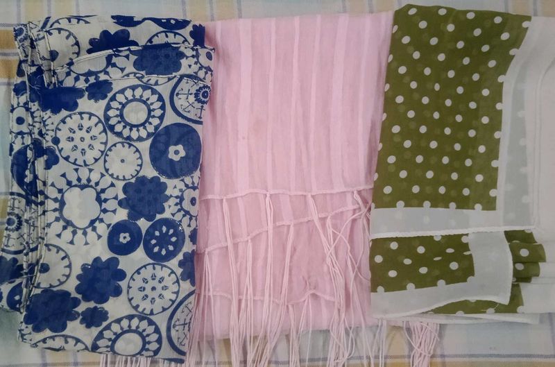 Assorted Scarves - Stylish stole pack of 3