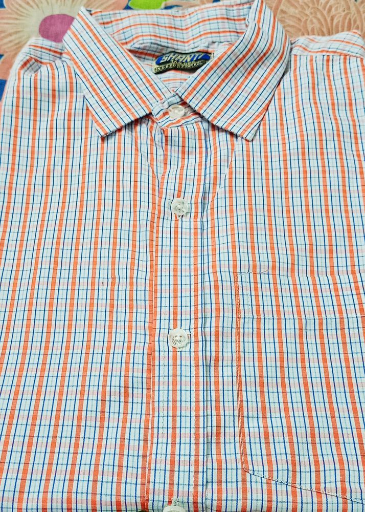 SHANTI TAILORS, Slim Fit Mens Formal Check Shirt