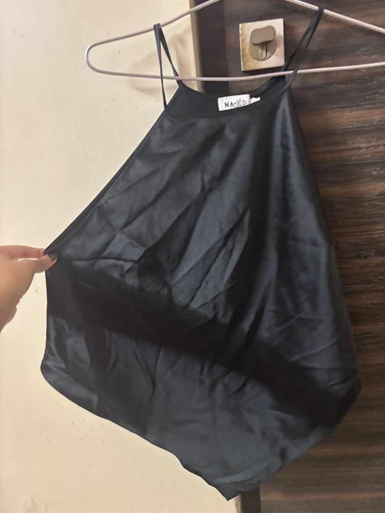 NA-KD Black Halter Top