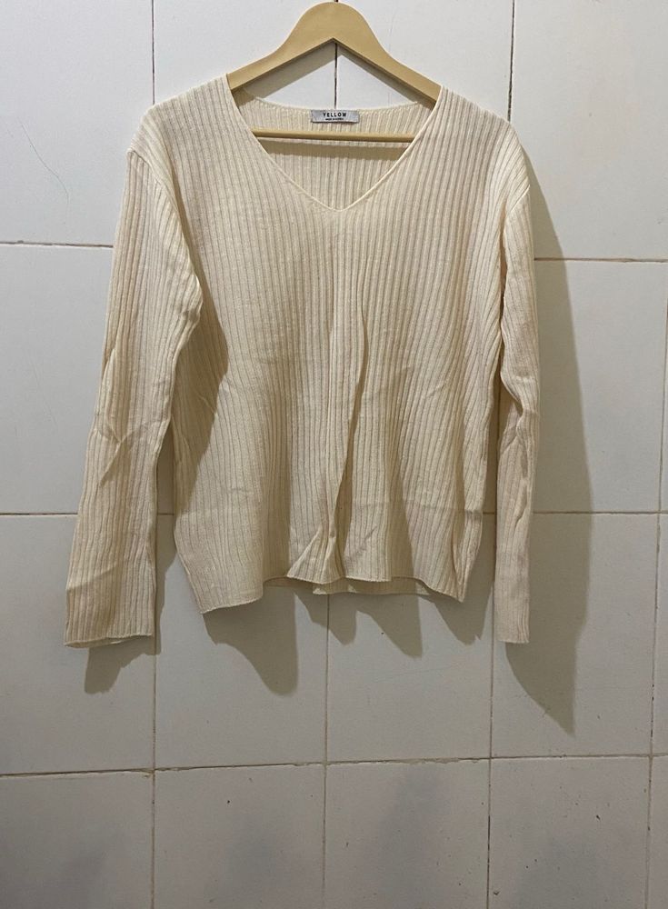 Ribbed V-Neck Top