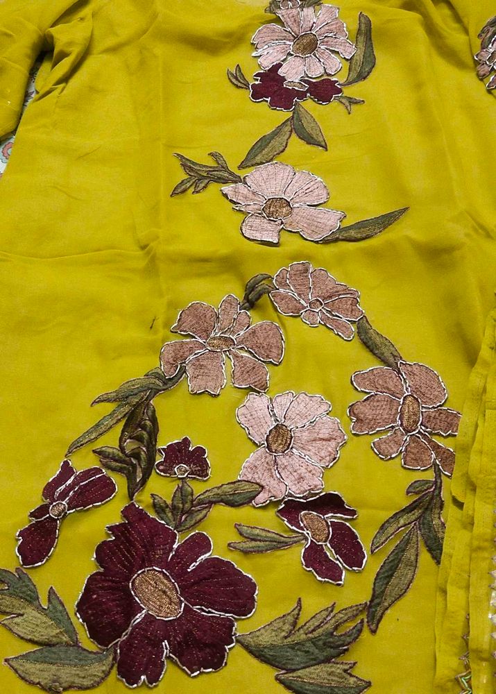 zardozi patch work Elegant pure georgette suit