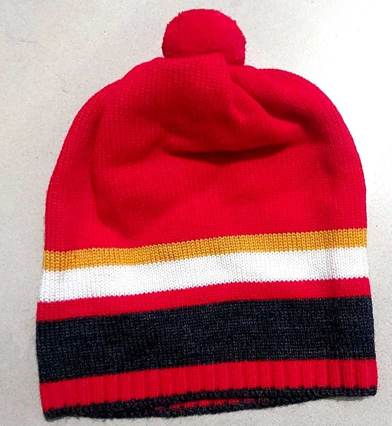 Striped Knit Beanie Hat with low price