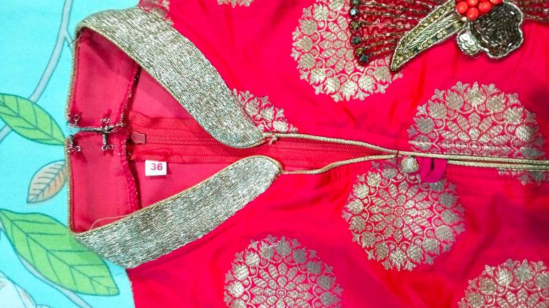 Festive Pink &amp; Gold Indian Top (Size 36)