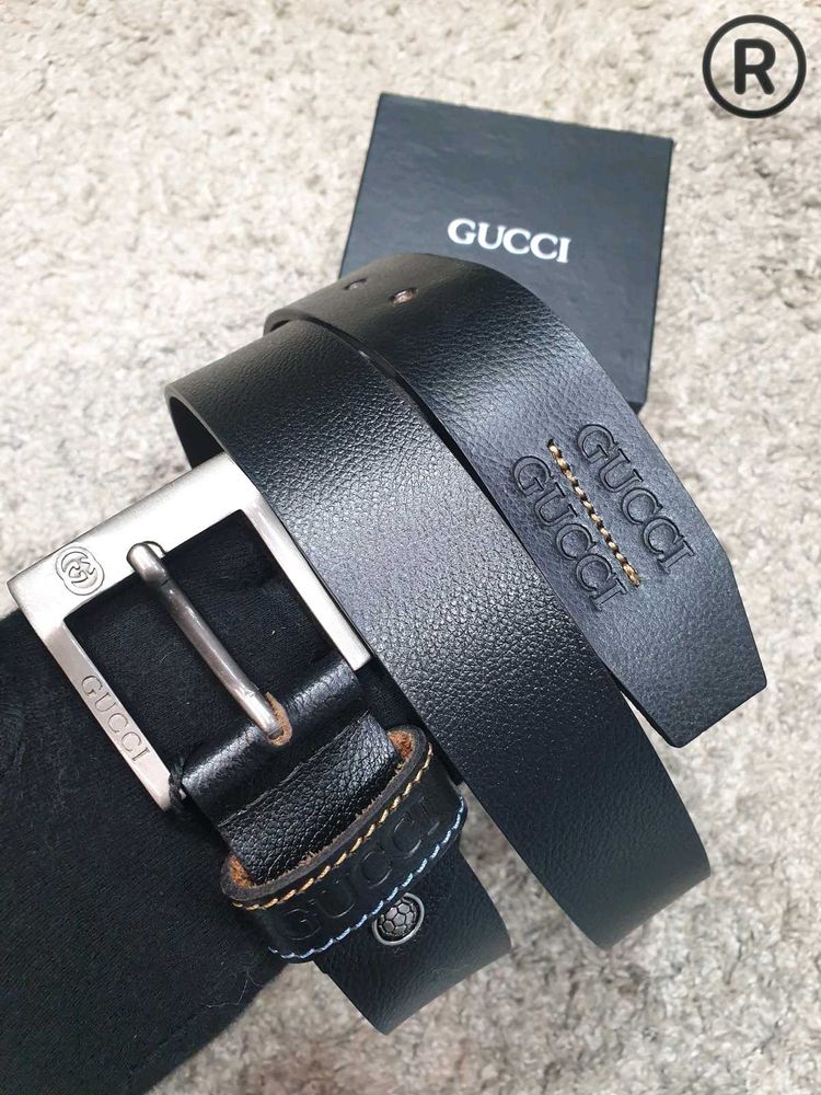 Gucci Black Leather Belt