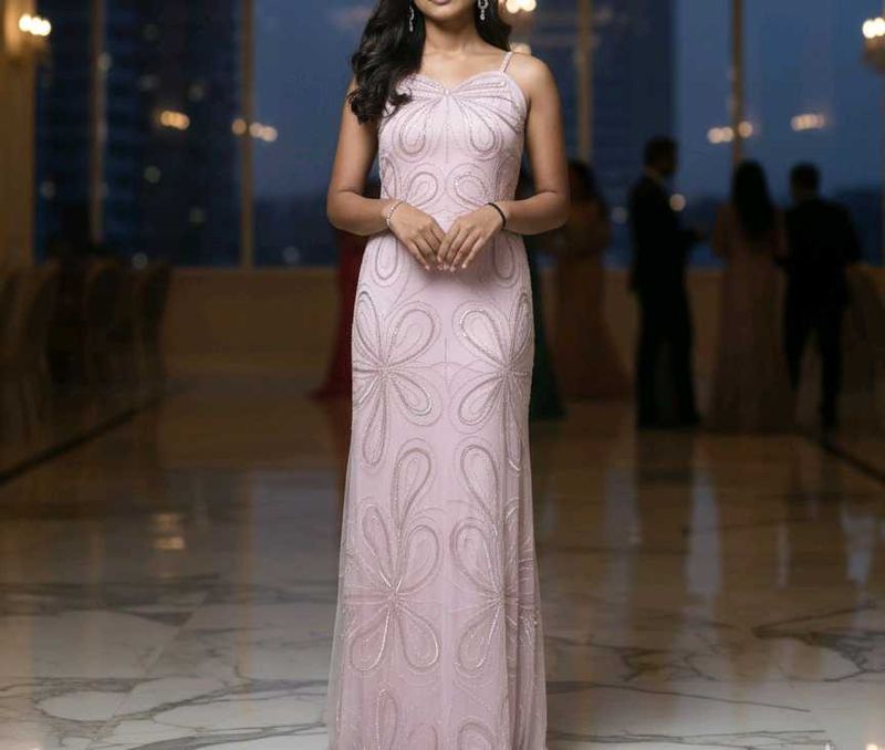 Elegant Pink Maxi Dress