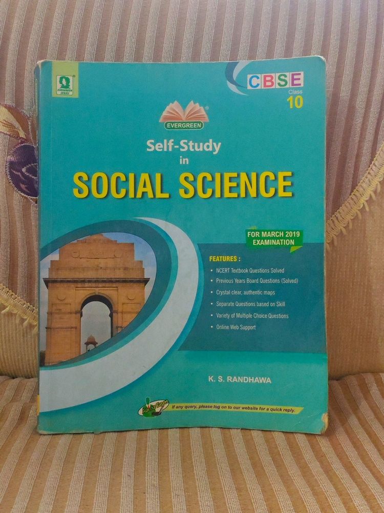 Class 10 Social Science Evergreen Self Study Book