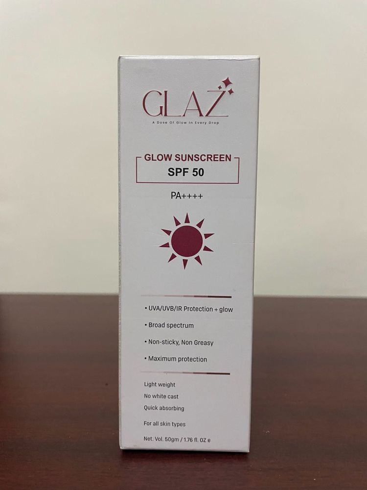 Glaz Glow Sunscreen New