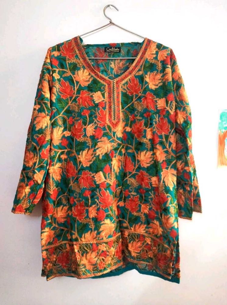 Heavy Embroidered kurti Kashmir