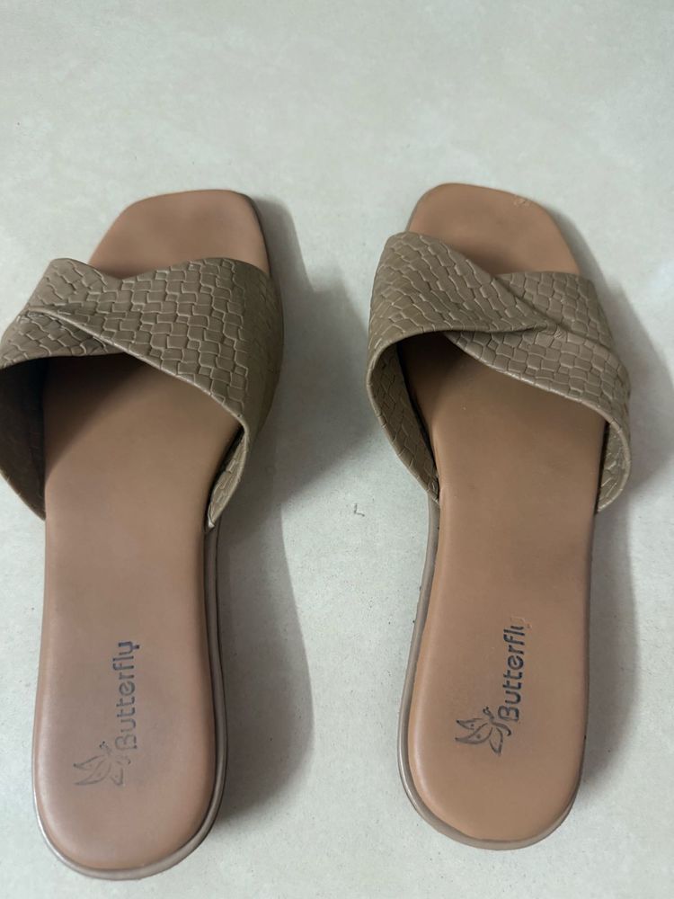 Butterfly Beige Sandals