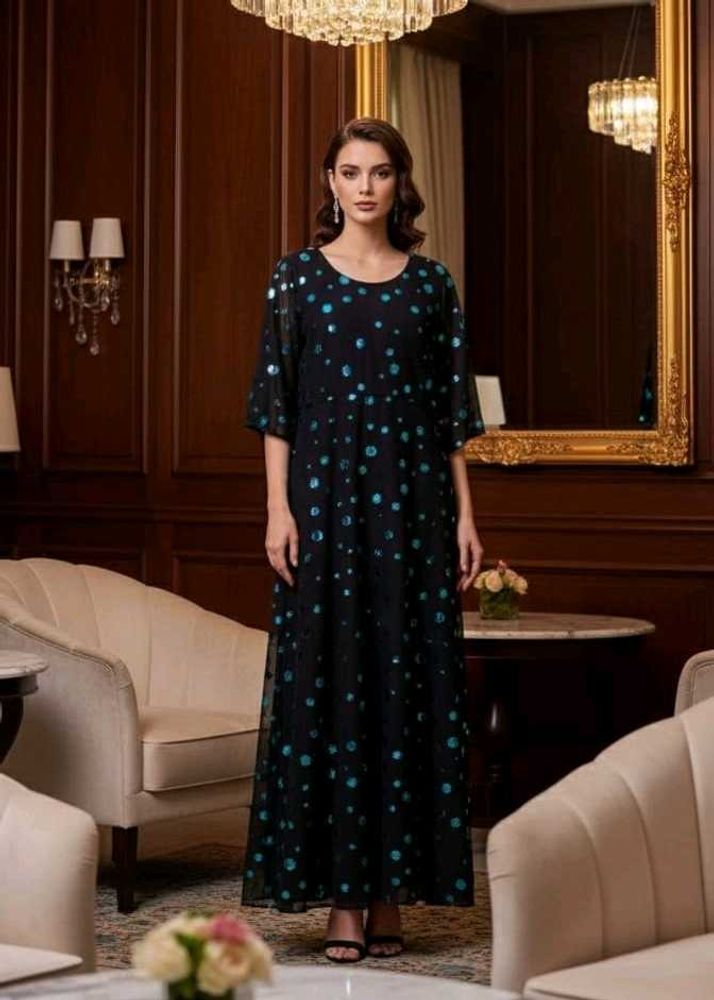 Elegant Black Ethnic Gown