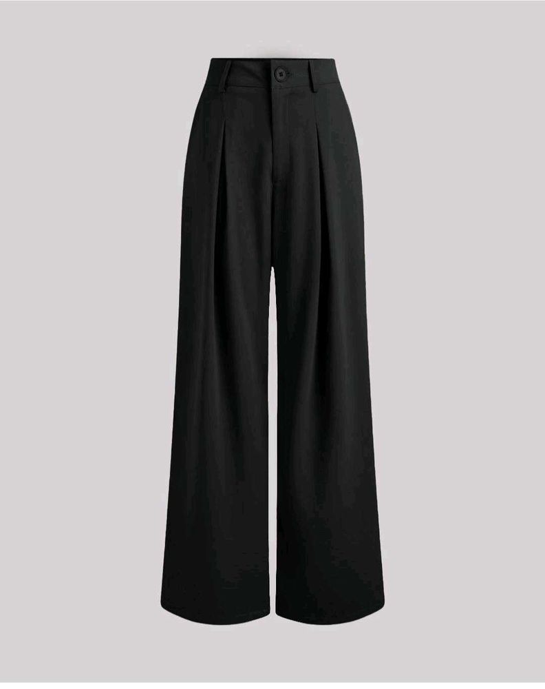 Wide Leg Black Trousers