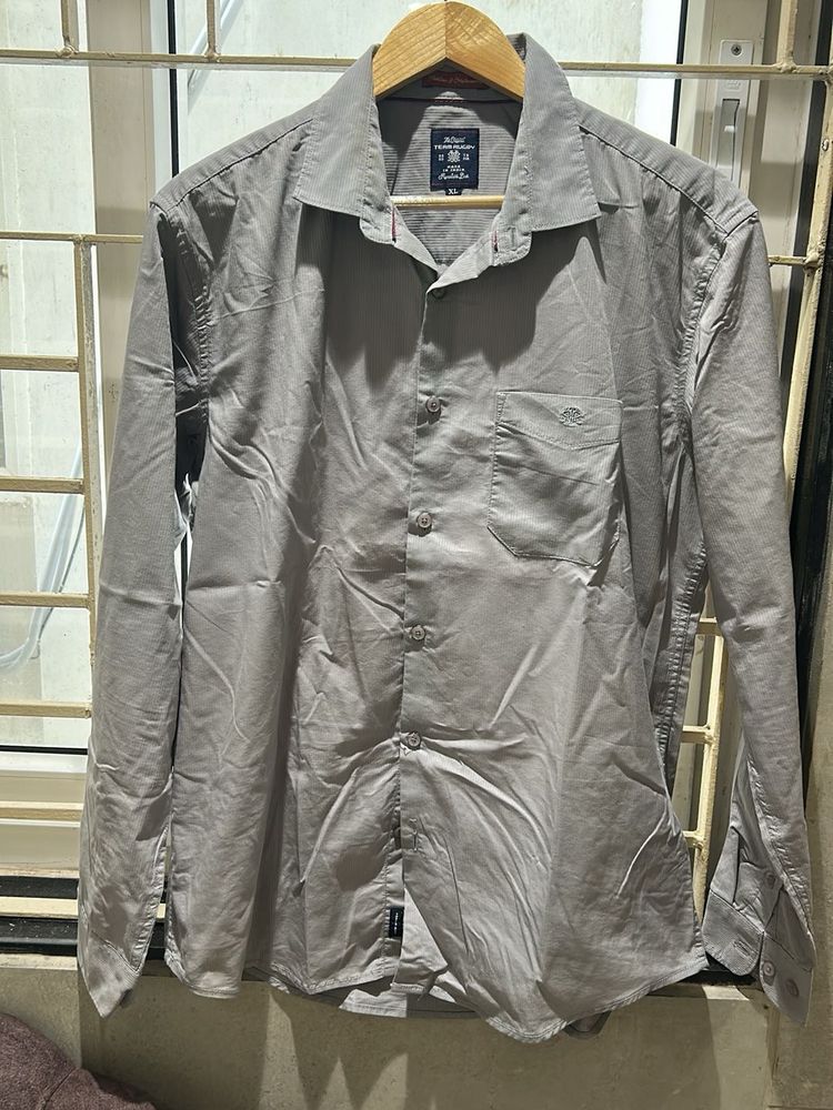 Gray Button-Down Shirt