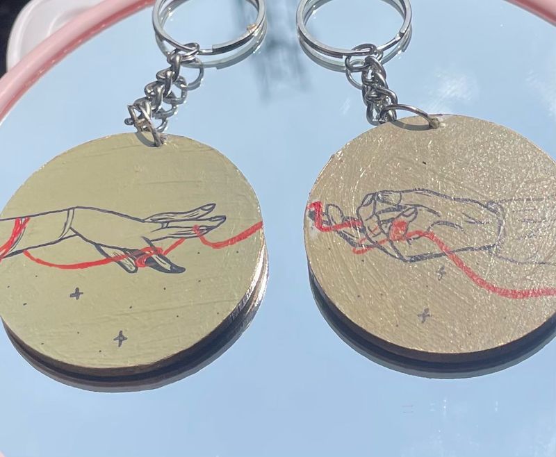 Red String Keychain Set