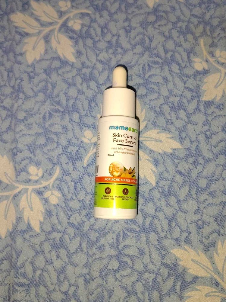 Empty Mamaearth Face Serum bottle