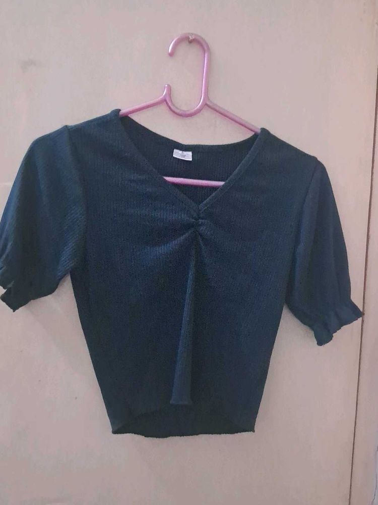 Green Crop Top