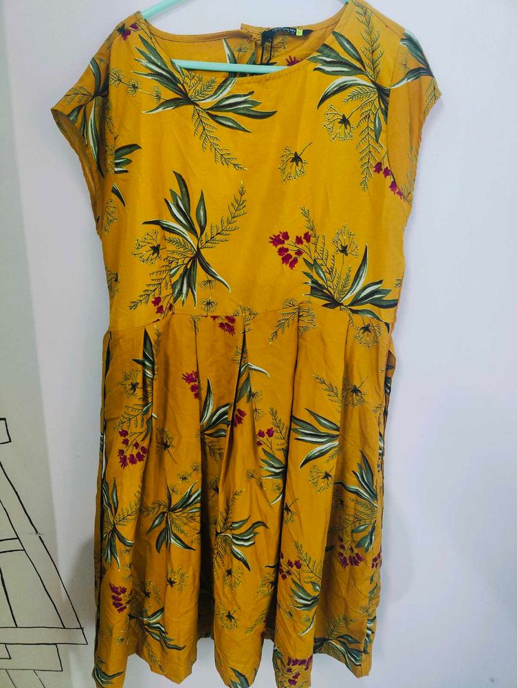 Floral Mustard Dress