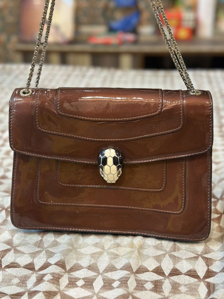 Authentic Bvlgari Serpenti Forever Patent Leather