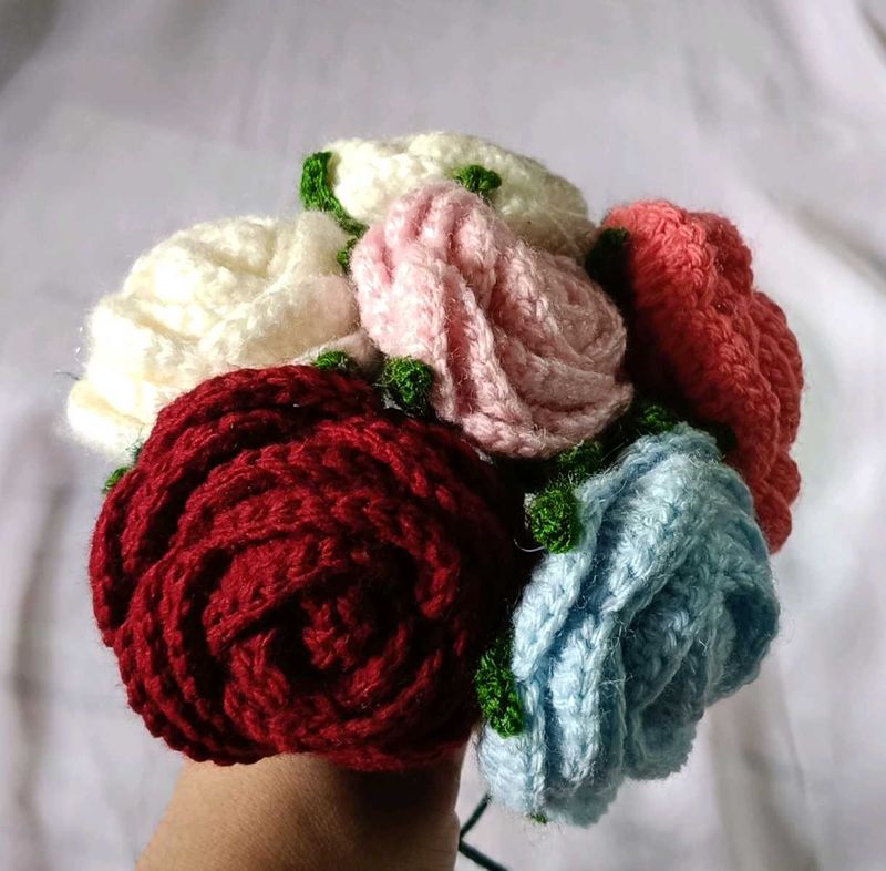 Crochet Rose Bouquet ( 150 Per Piece)