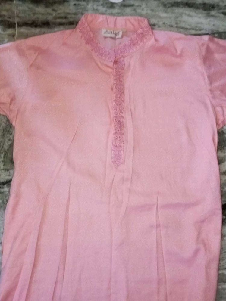 Boys Kurta Pink Full Sleeve