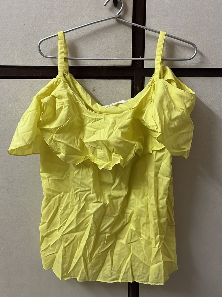 Yellow Off-Shoulder Top