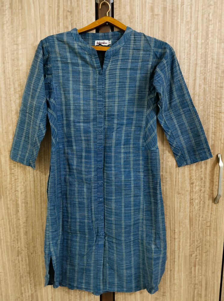 FabIndia Navy Blue Kurta (32)