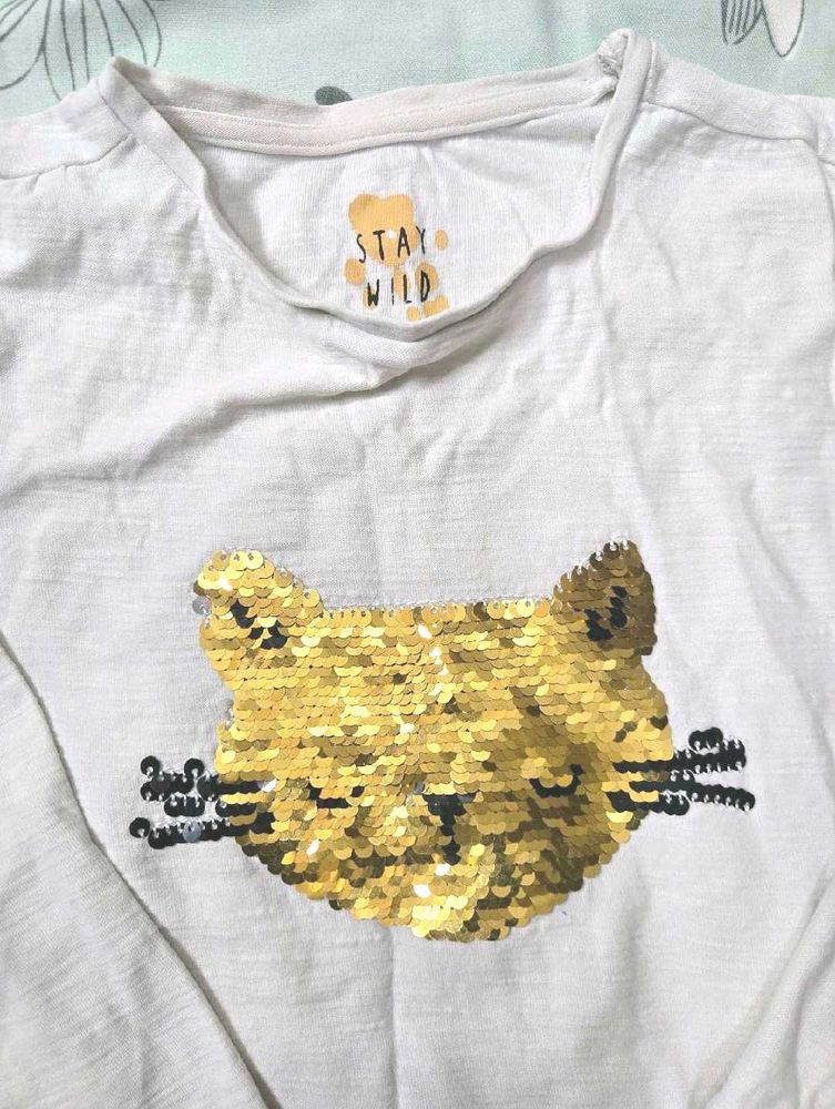 Sequin T Shirt 5-6 Yrs