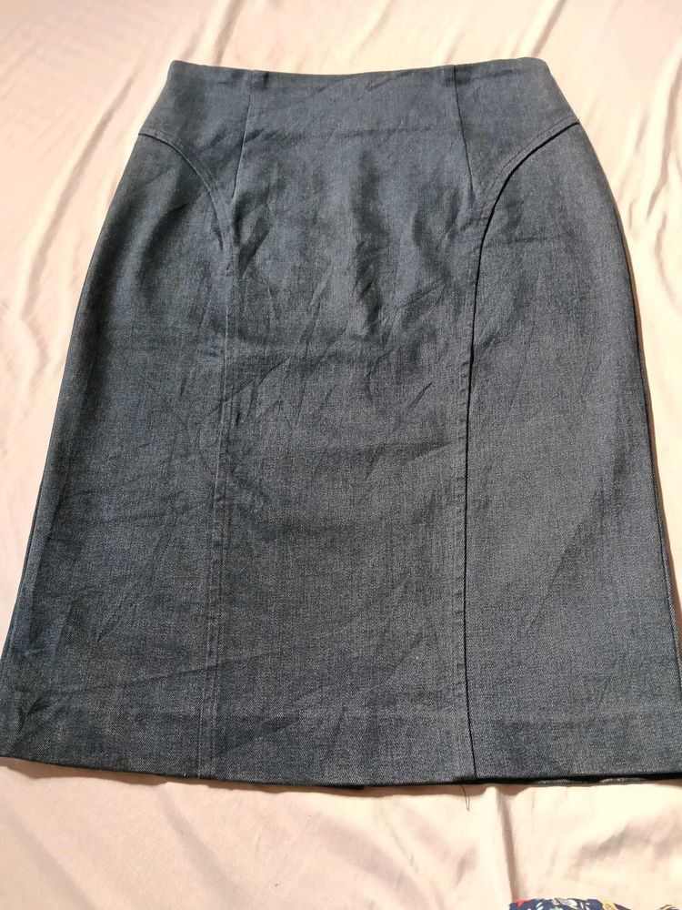 Denim Pencil Skirt