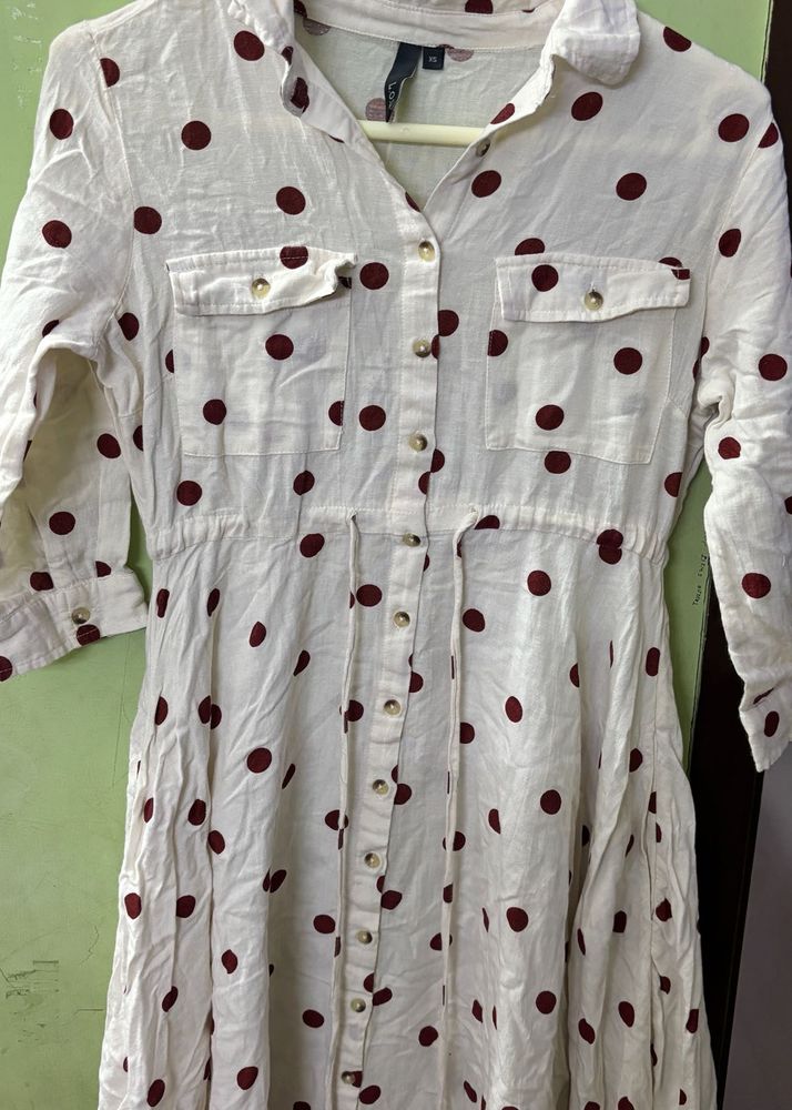 Polka Dot Shirt Dress