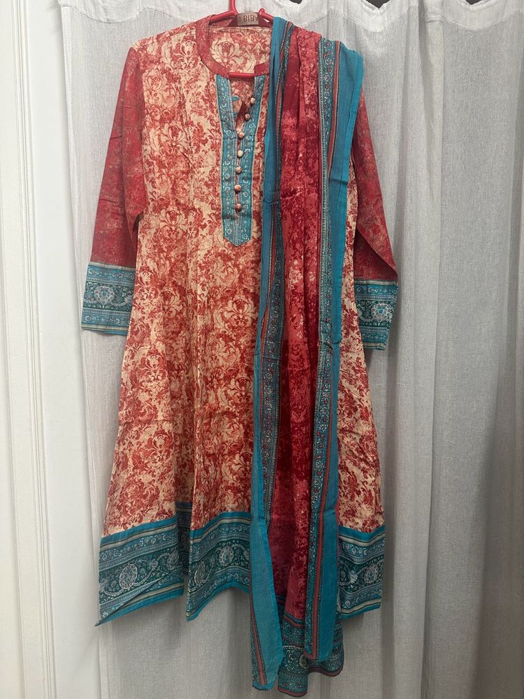 Biba Anarkali Kurta With Dupatta
