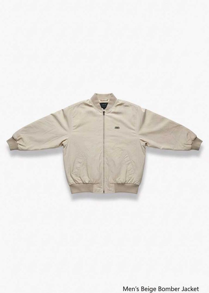 Balenciaga Men's Beige Bomber Jacket
