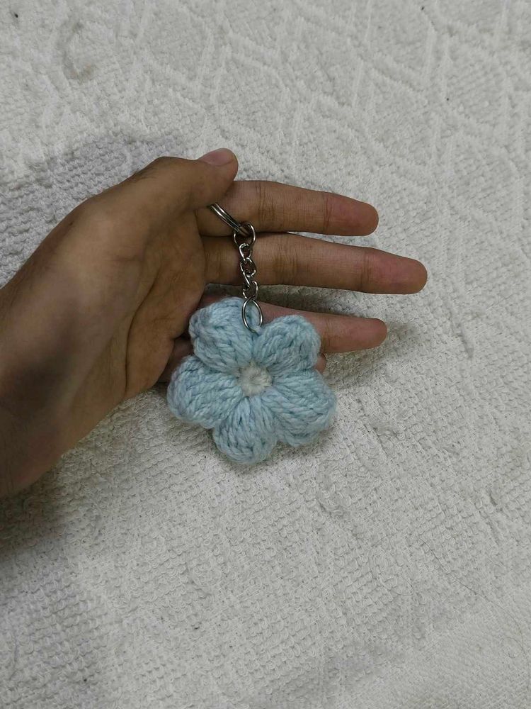 Crochet Flower Keychain