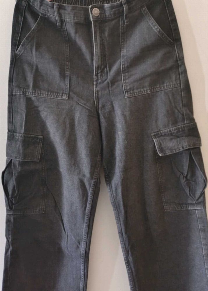 Grey Cargo Pants