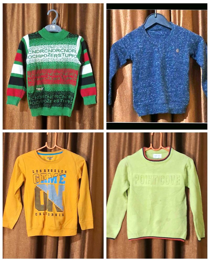 Combo Of 4,3 Sweater 1 Sweatshirt,  Mix Sizes