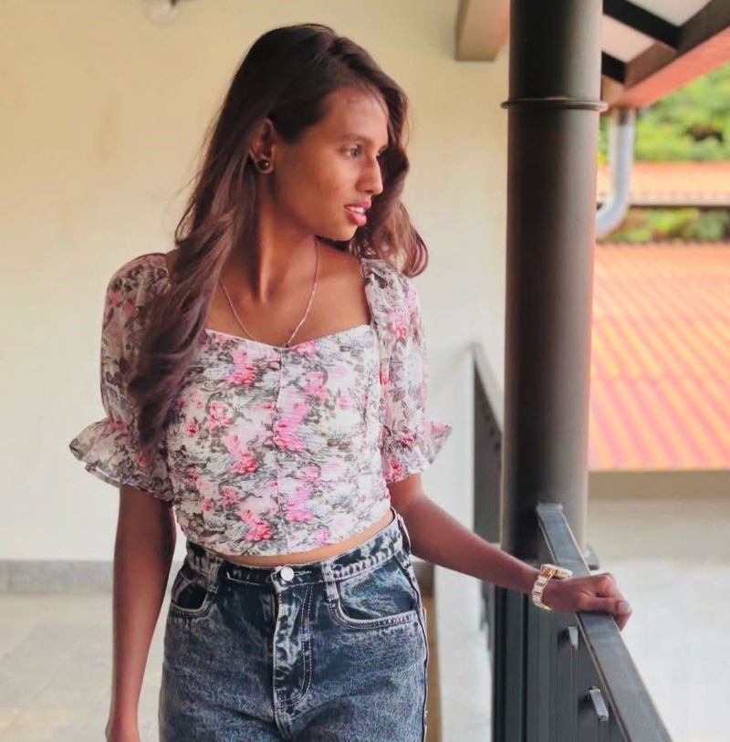 Floral Print Crop Top