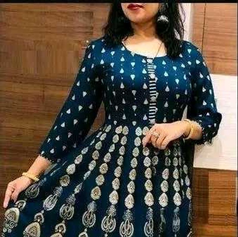 Elegant Blue Printed Kurta