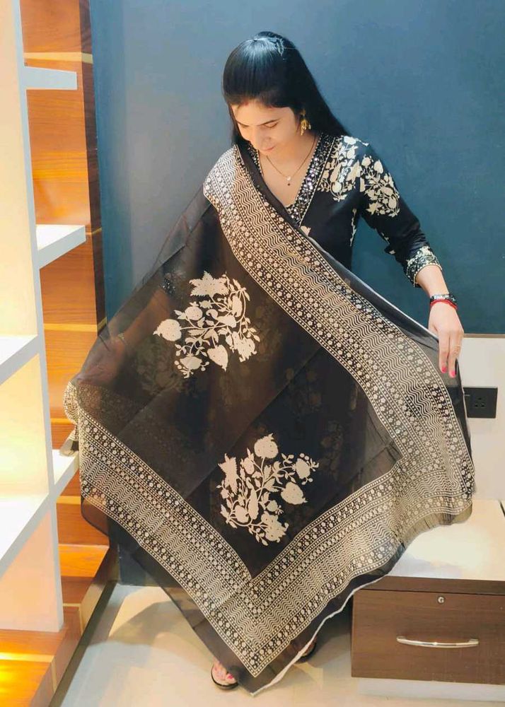 Black Anarkali Dress Set