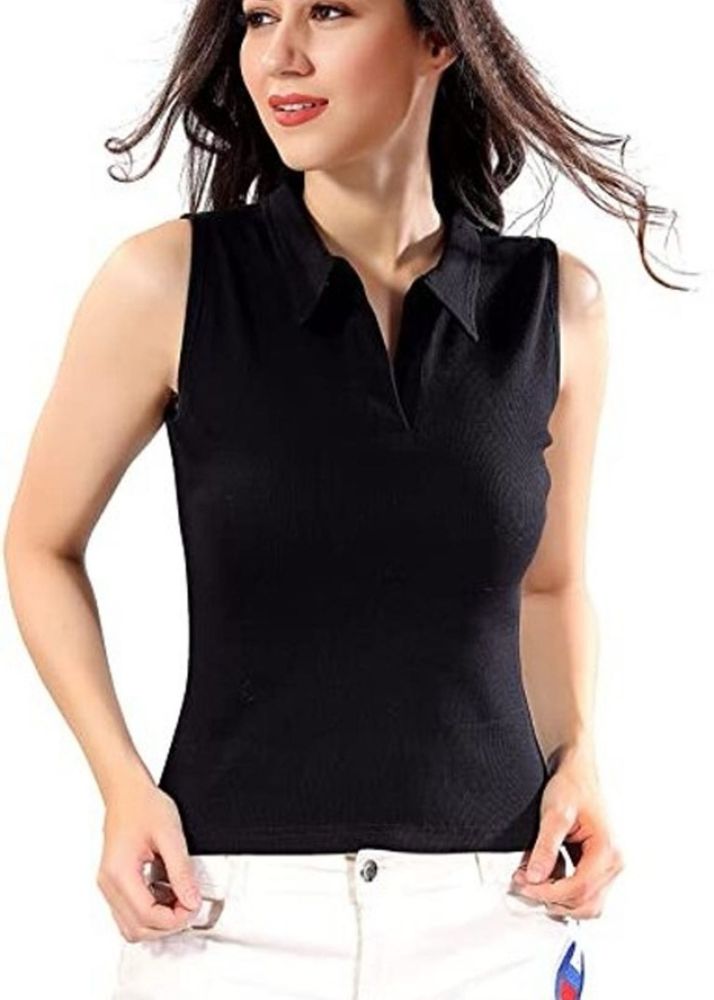 Sleeveless Black Top