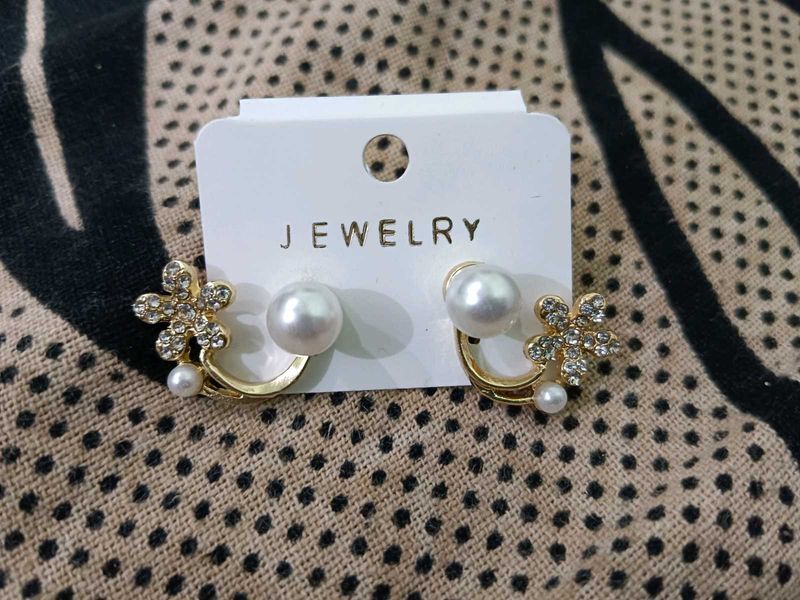 Pearl Flower Earrings