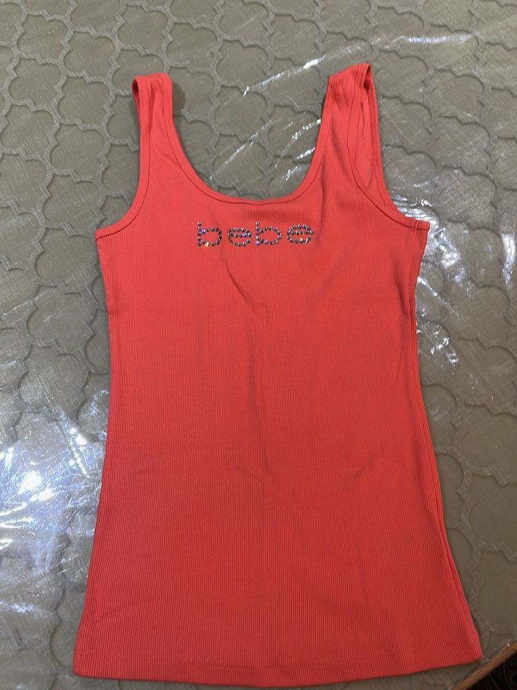 Cute Coral Bebe Tank Top US size L