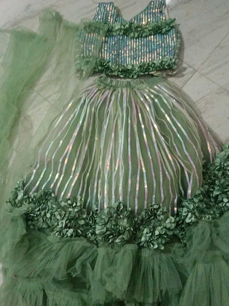 Green Lehenga Choli Set