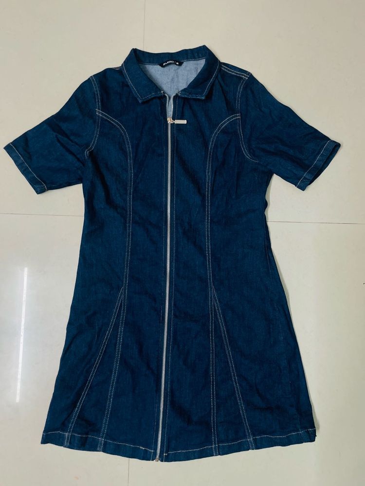 Denim Mini Shirt Dress