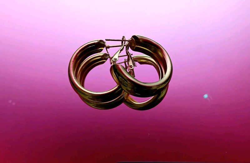 Bold &amp; Elegant Chunky Gold Hoop Earrings🎀✨️