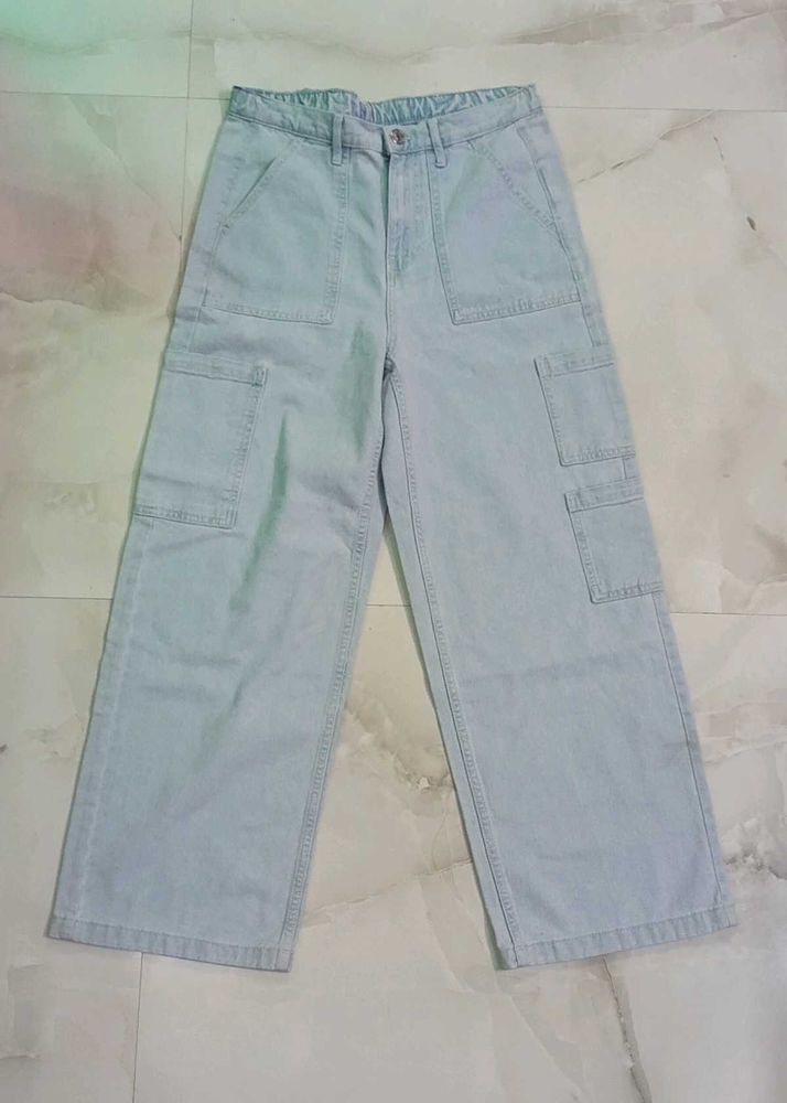 Light Wash Wide Leg Jeans