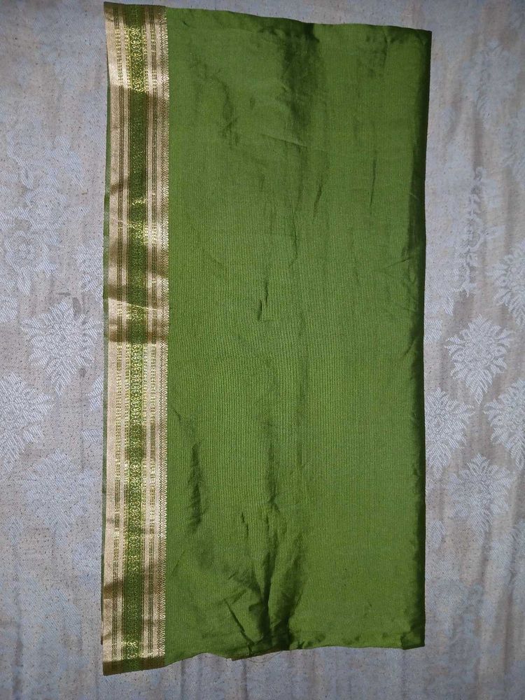 Lime Green Silk Saree
