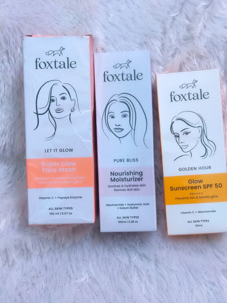 Foxtale Face wash, Moisturizer And Sunscreen