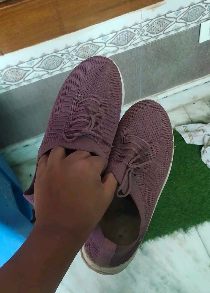 Comfortable Mauve Sneakers