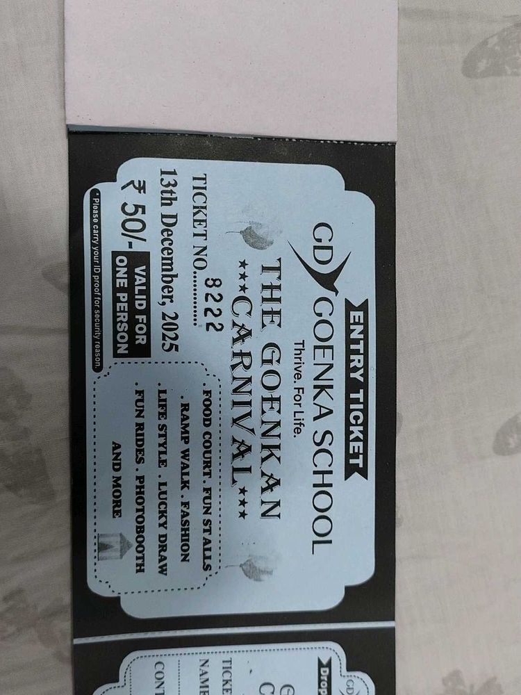GD Goenka Carnival Tickets