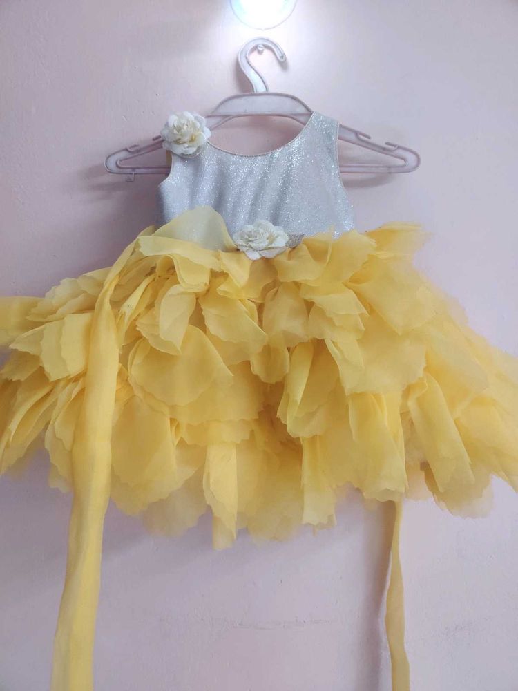 Yellow Party  wear frock